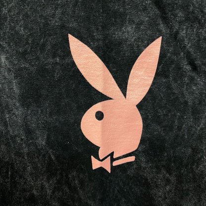 Playboy Stacked Logo Acid Wash Graphic T-Shirt Small