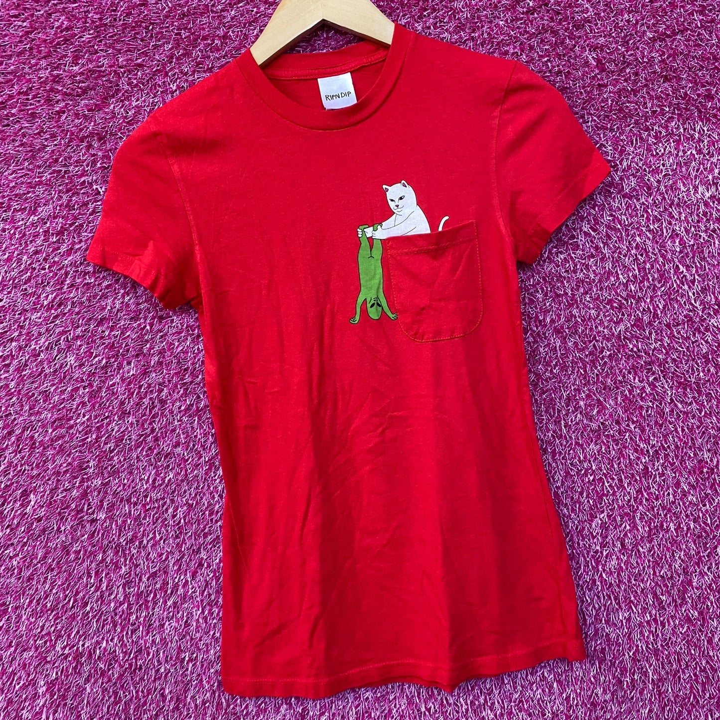 RIPNDIP Lord Nermal Break Yo Self Alien Red T-Shirt Extra Small