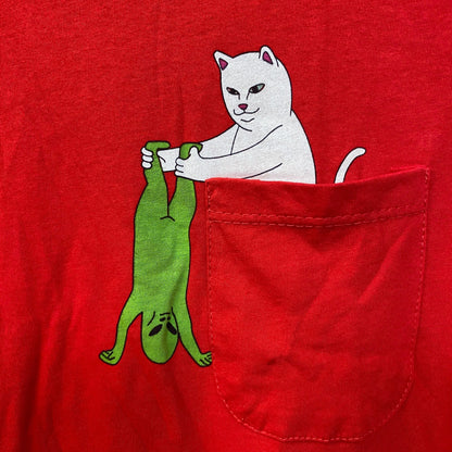 RIPNDIP Lord Nermal Break Yo Self Alien Red T-Shirt Extra Small