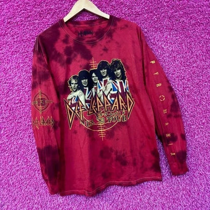 Def Leppard Pyromania 83' tour long sleeve tiedye tshirt size Large