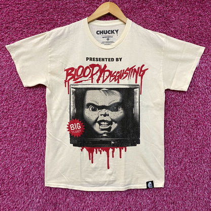 Bloody Disgusting X Chucky Child's Play Horror Beige T-Shirt Medium