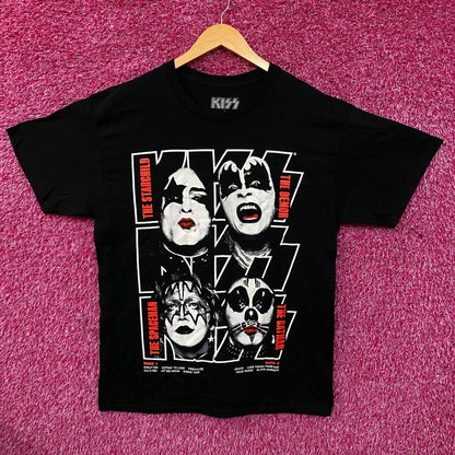 KISS Debut Album Cover Graphic Rock Band T-Shirt Large