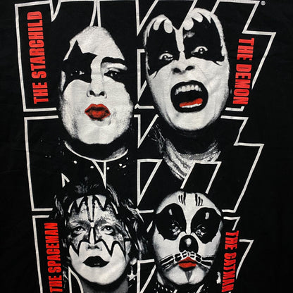 KISS Debut Album Cover Graphic Rock Band T-Shirt Large