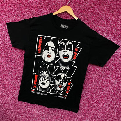 KISS Debut Album Cover Graphic Rock Band T-Shirt Large