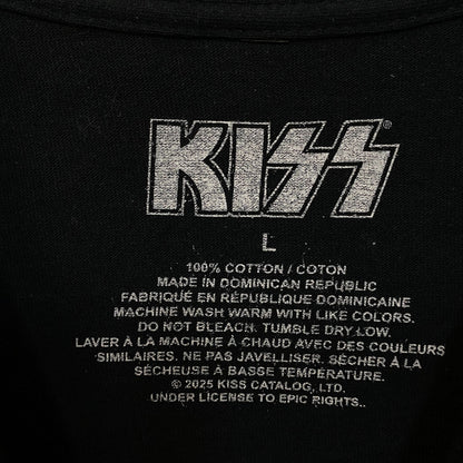 KISS Debut Album Cover Graphic Rock Band T-Shirt Large