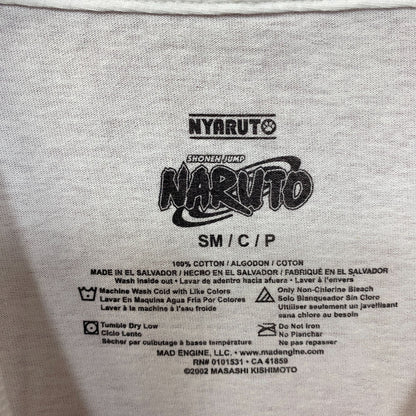Naruto Nyaruto Sasuke and Uzumaki Logo Graphic T-Shirt SM