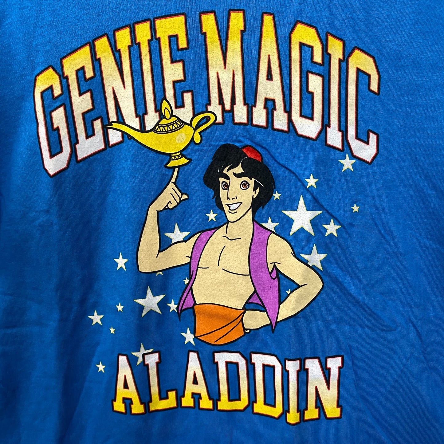 Disney Genie Magic Aladdin Blue T-Shirt XL
