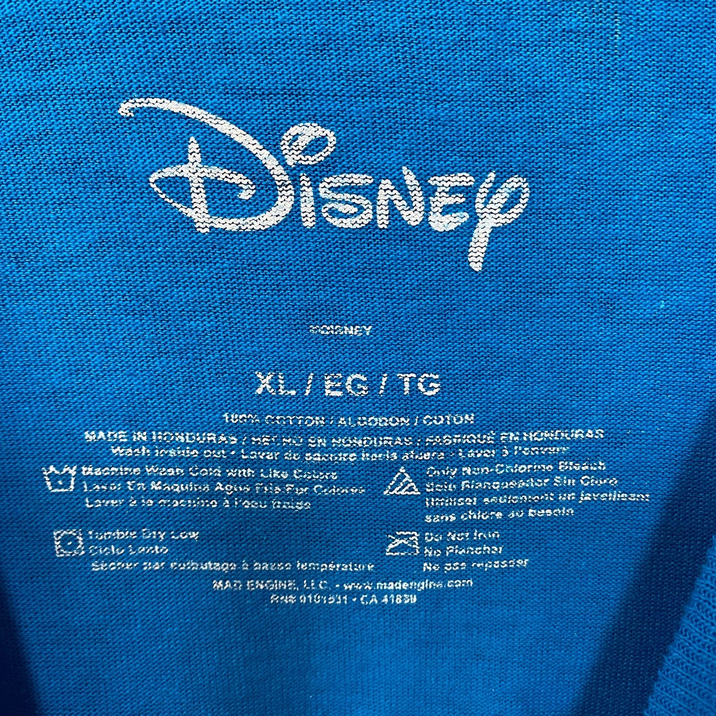 Disney Genie Magic Aladdin Blue T-Shirt XL