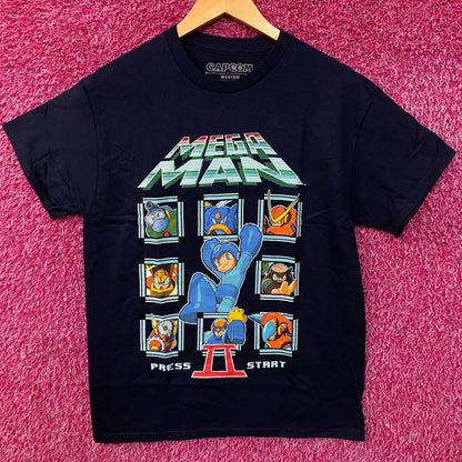Mega Man Press Start II Retro Graphic T-Shirt Medium