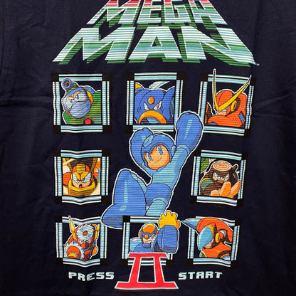 Mega Man Press Start II Retro Graphic T-Shirt Medium