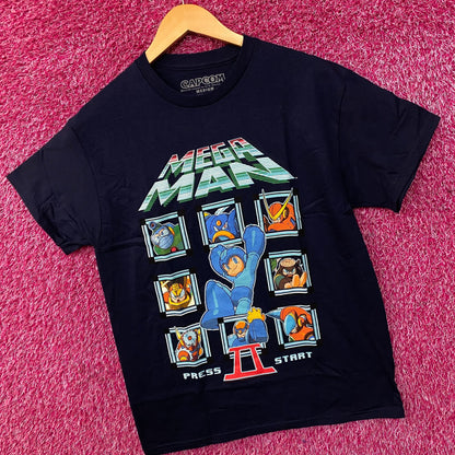 Mega Man Press Start II Retro Graphic T-Shirt Medium