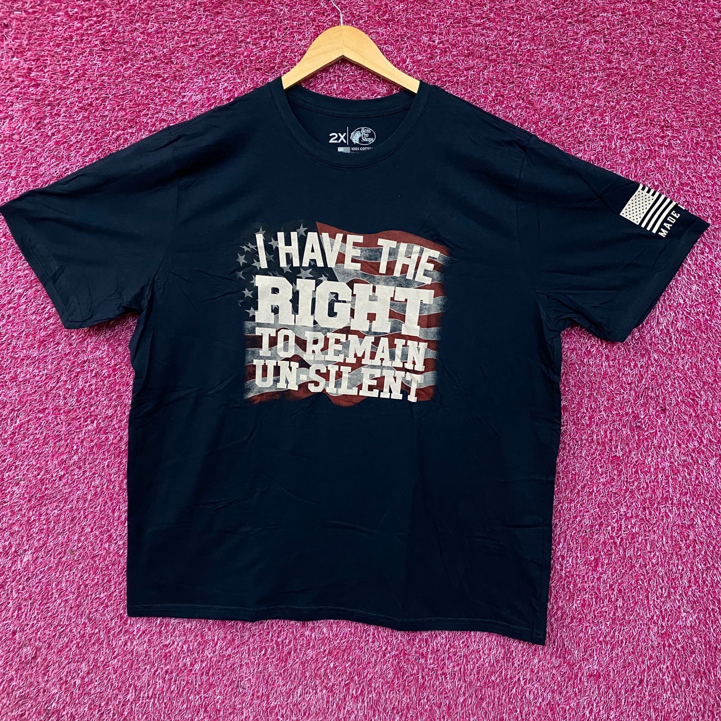 Bass Pro Shops Right To Remain Un-Silent Graphic T-Shirt 2XL