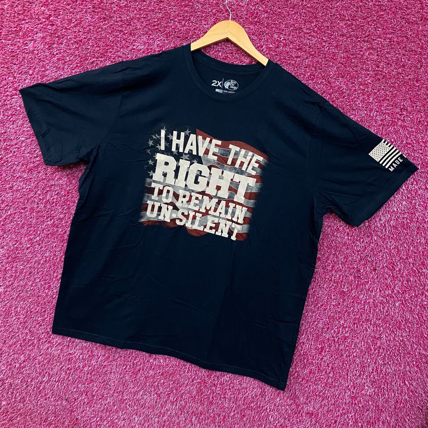 Bass Pro Shops Right To Remain Un-Silent Graphic T-Shirt 2XL
