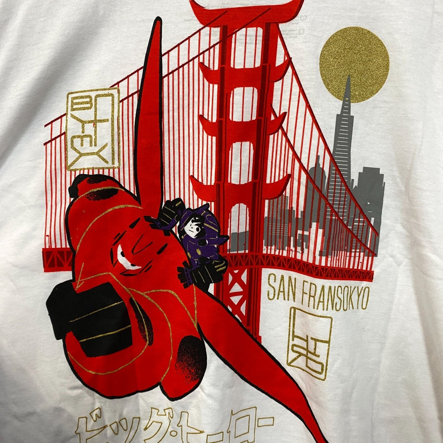 Disney Big Hero 6 Graphic Design Long Sleeve T-Shirt Large