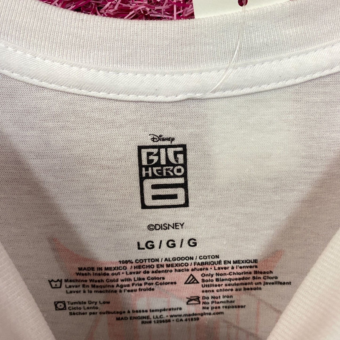 Disney Big Hero 6 Graphic Design Long Sleeve T-Shirt Large