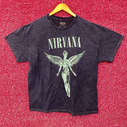 Nirvana Blue Monochrome In Utero Rock tshirt Size XL