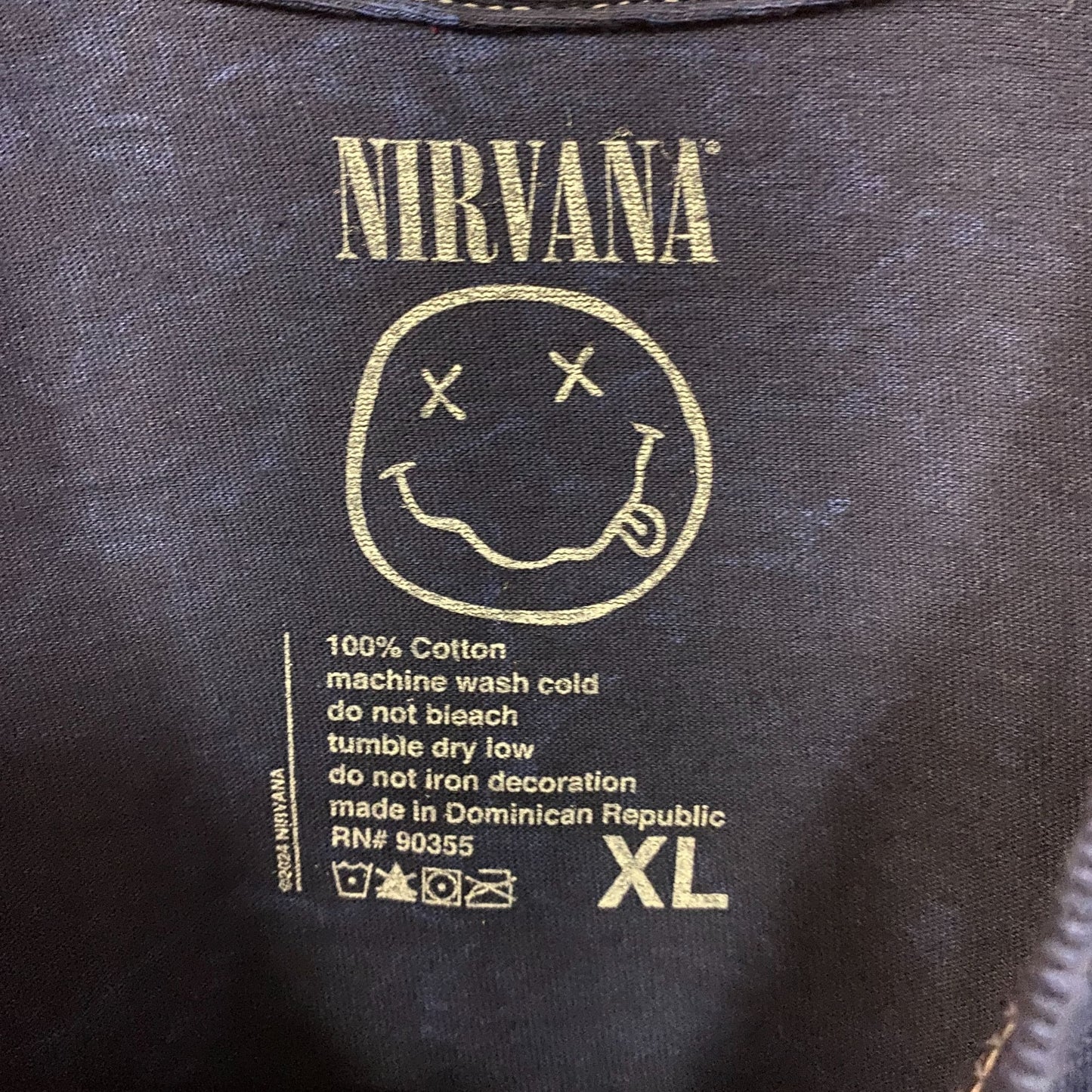 Nirvana Blue Monochrome In Utero Rock tshirt Size XL