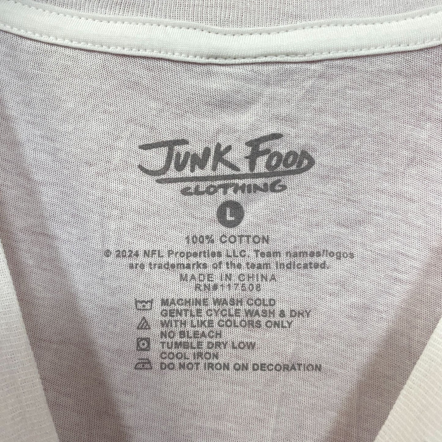 Junk Food Clothing NFL Denver Broncos Sleeveless Cropped T-Shirt Large