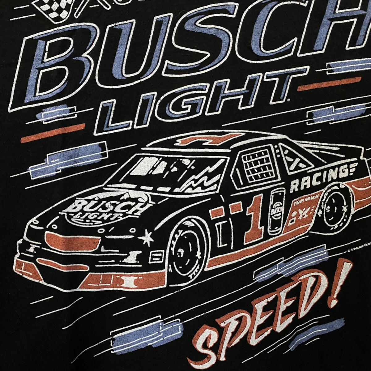 Busch Light Speed Racing Car Graphic Design T-Shirt XL