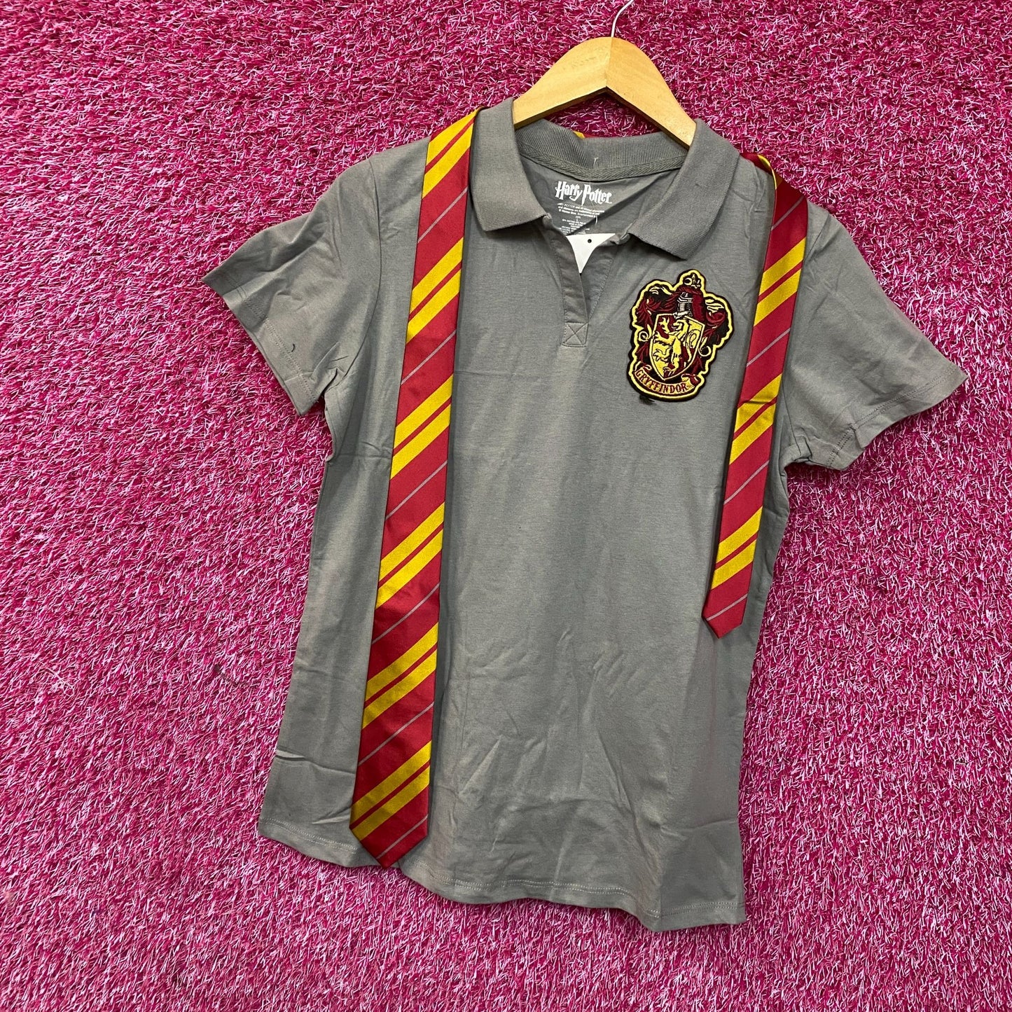 Harry Potter Juniors Gryffindor Caped Polo Shirt Large