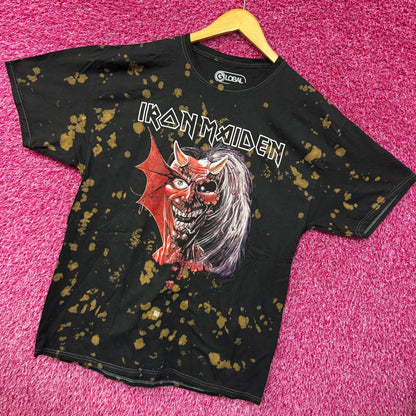 Iron Maiden Purgatory Heavy Metal Band Oversize Bleach Dye M