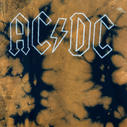 AC/DC Tie Dye Rock Band Sleeveless T-Shirt Medium