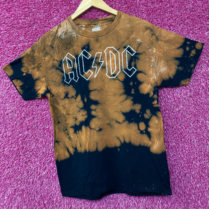 AC/DC Tie Dye Rock Band Sleeveless T-Shirt Medium