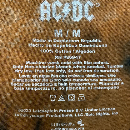 AC/DC Tie Dye Rock Band Sleeveless T-Shirt Medium