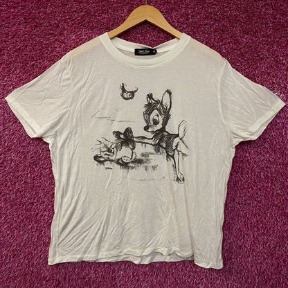 Junk Food Disney Bambi Sketch Vintage Style Graphic Tissue Tee XL