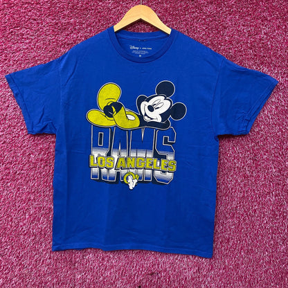 Junk Food x NFL DInsey Mickey Mouse Kick Back Los Angeles Rams T-Shirt Medium