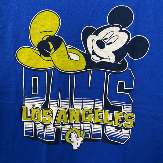Junk Food x NFL DInsey Mickey Mouse Kick Back Los Angeles Rams T-Shirt Medium