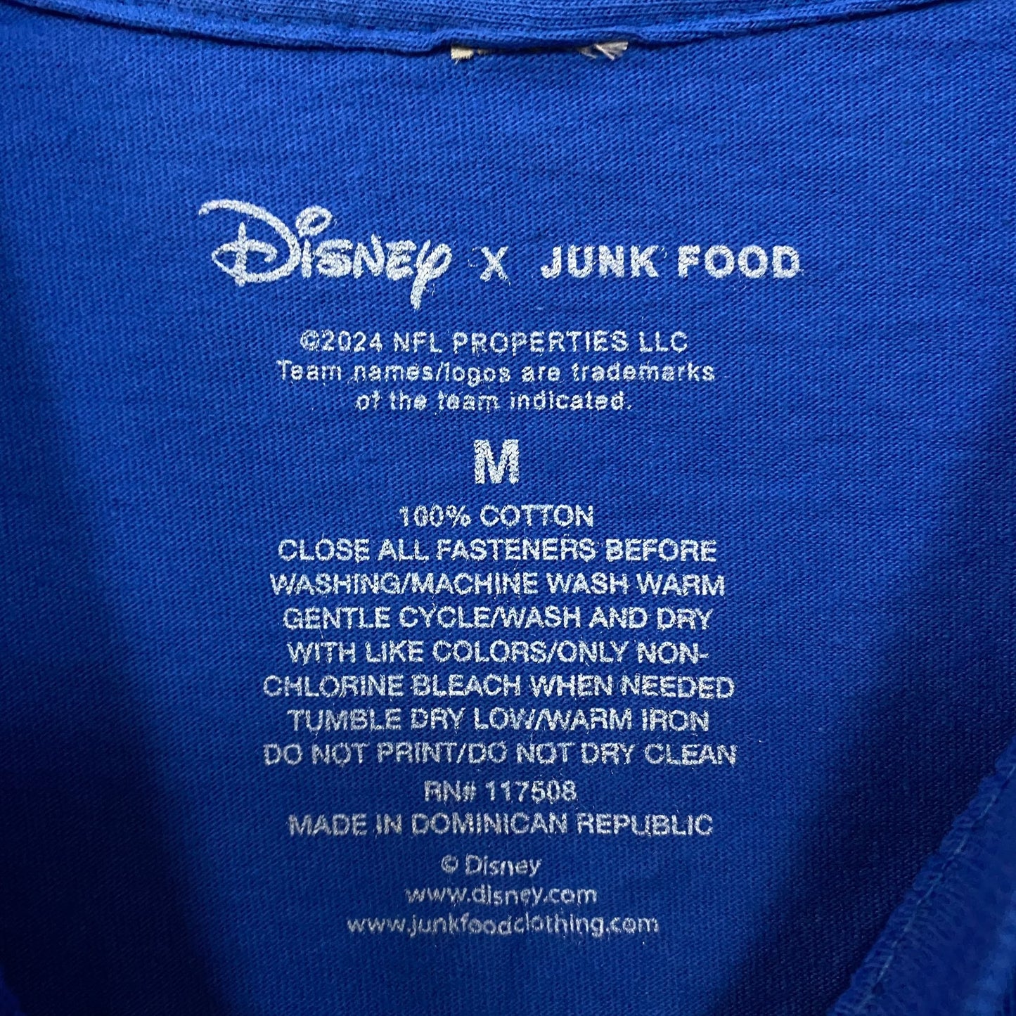 Junk Food x NFL DInsey Mickey Mouse Kick Back Los Angeles Rams T-Shirt Medium