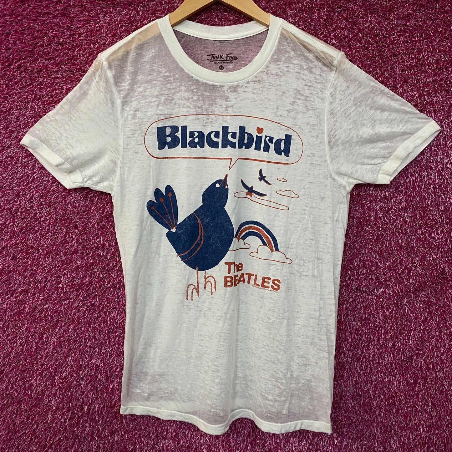 Junk Food Clothing Women's The Beatles "Blackbird" Graphic Tee XS