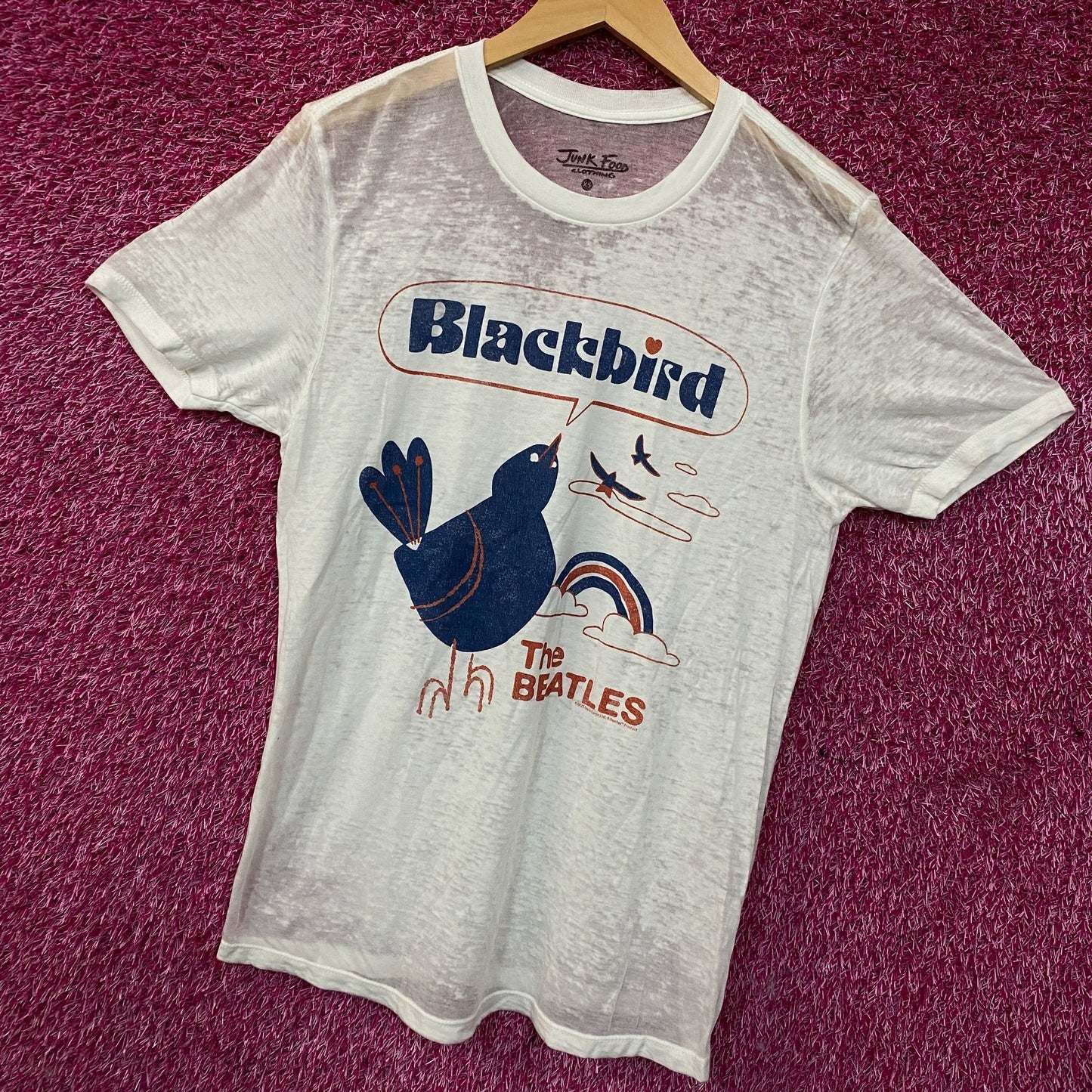 Junk Food Clothing Women's The Beatles "Blackbird" Graphic Tee XS