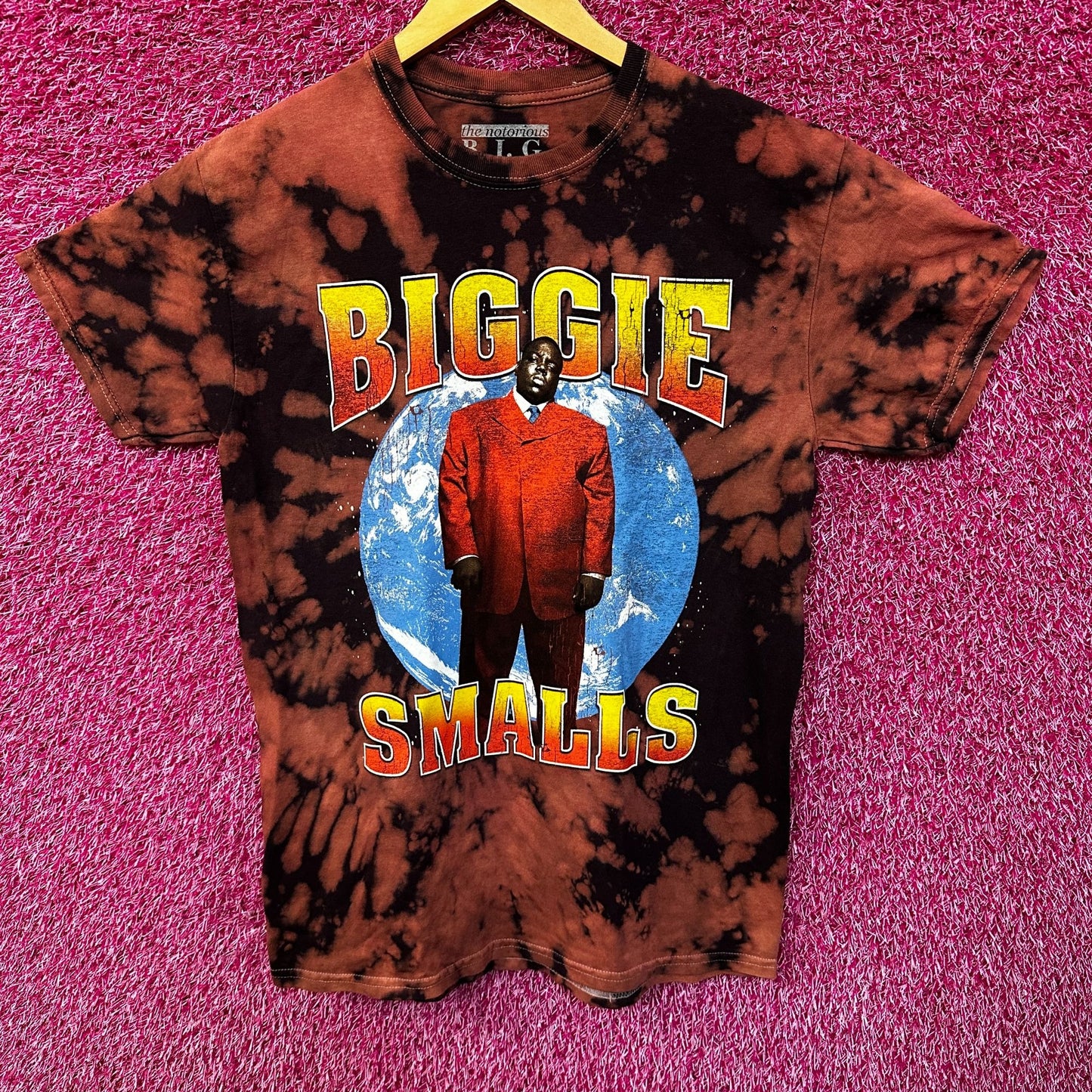 Notorious Big Bleach Dye Rap Tshirt size Medium