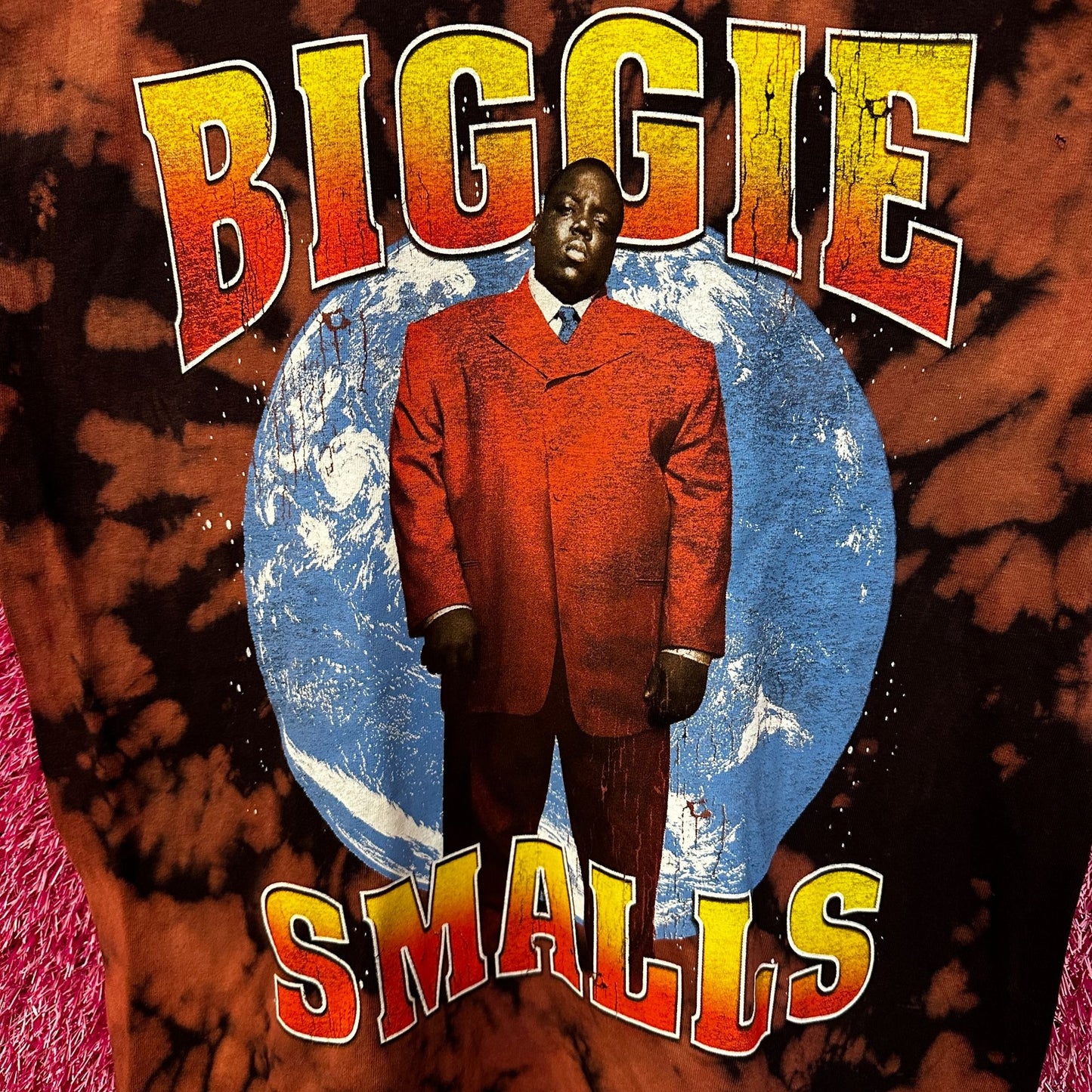 Notorious Big Bleach Dye Rap Tshirt size Medium