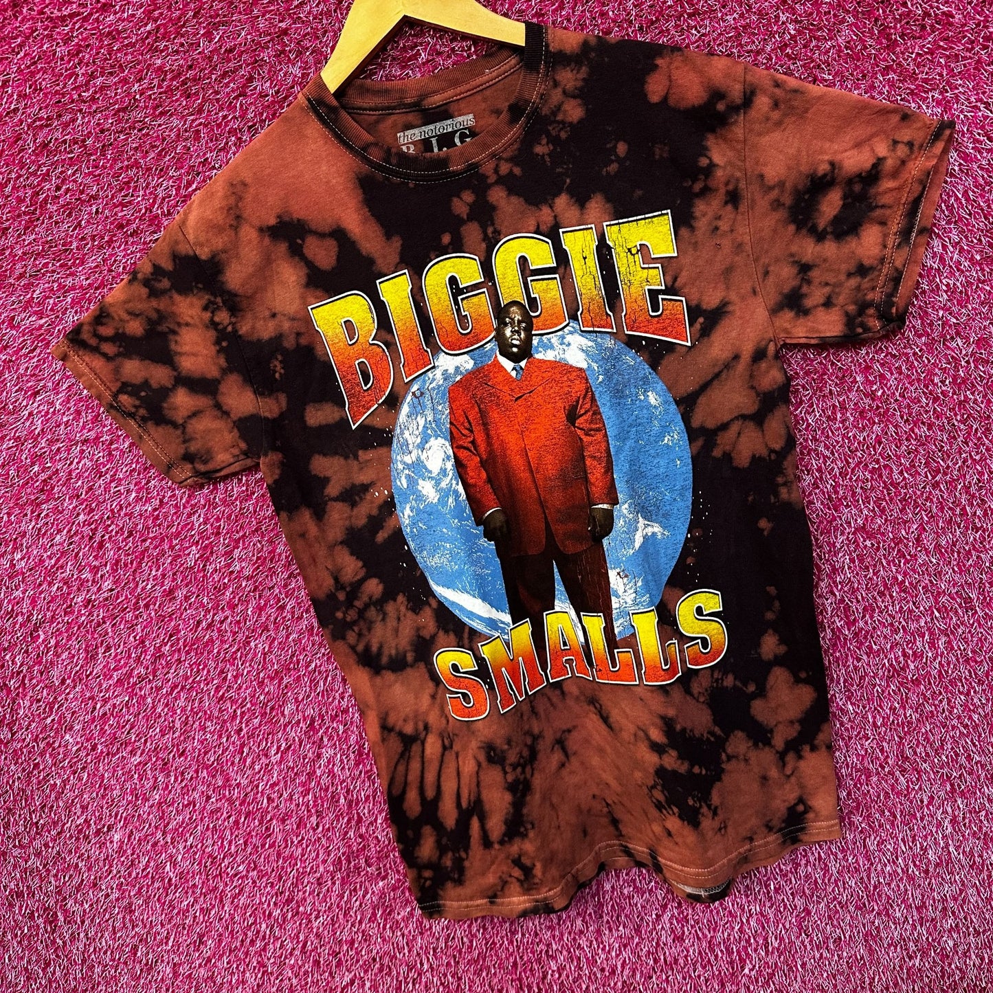 Notorious Big Bleach Dye Rap Tshirt size Medium