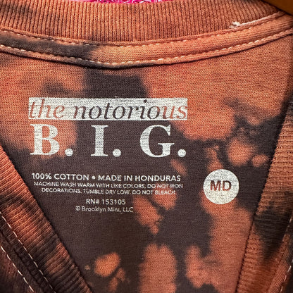 Notorious Big Bleach Dye Rap Tshirt size Medium