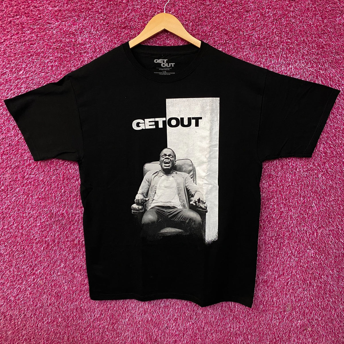 Get Out Movie Poster Graphic T-Shirt Large