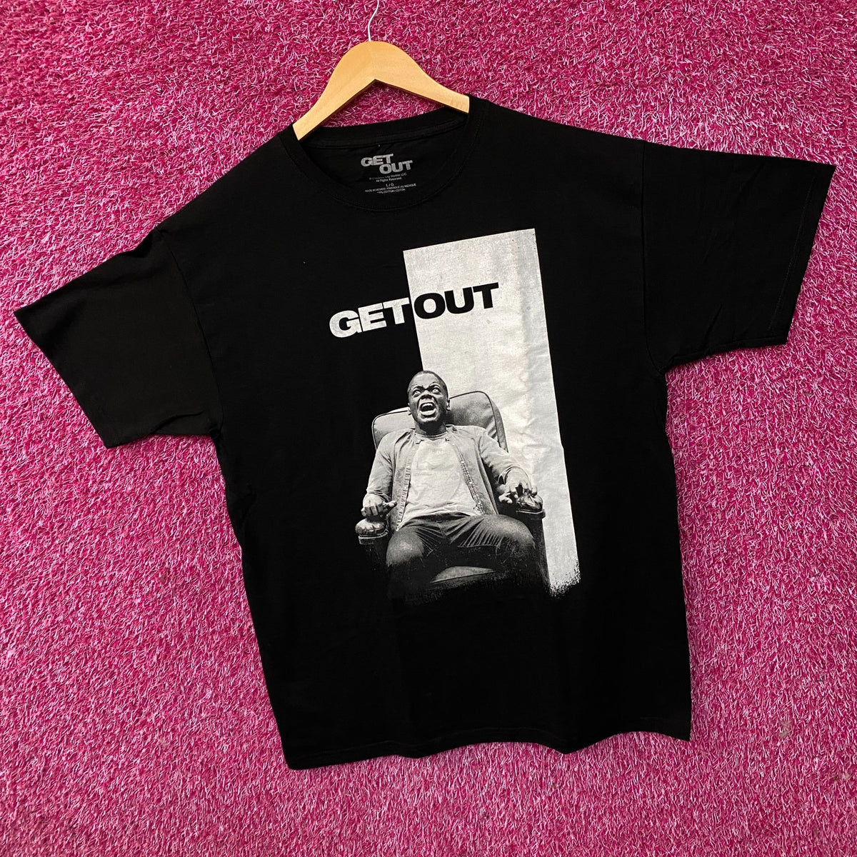 Get Out Movie Poster Graphic T-Shirt Large