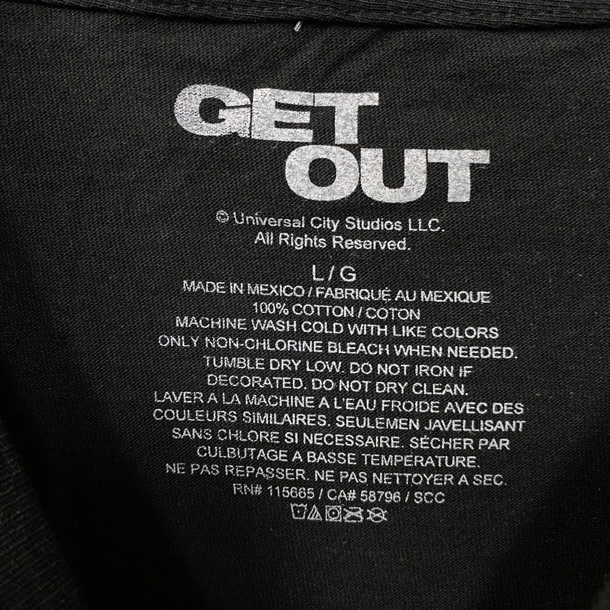 Get Out Movie Poster Graphic T-Shirt Large