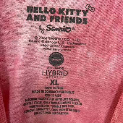 Sanrio Hello Kitty And Friends Surf Club Pink Tie Dye T-Shirt Extra Large