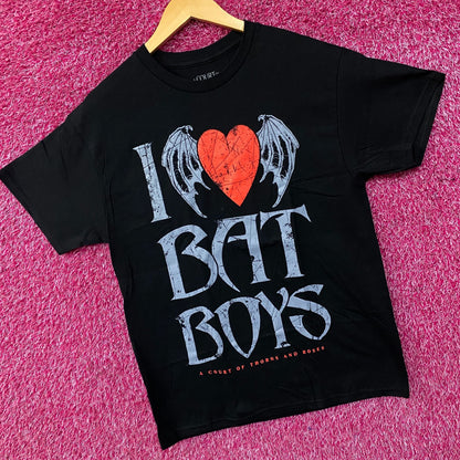 A Court of Thorns and Roses "I Love Bat Boys" T-Shirt Medium