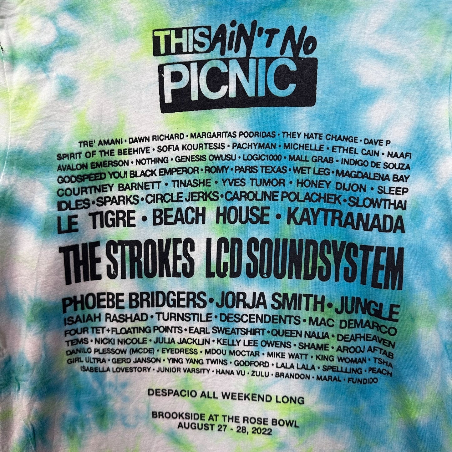 The Strokes Tour Rock Tie Dye Tshirt size Medium