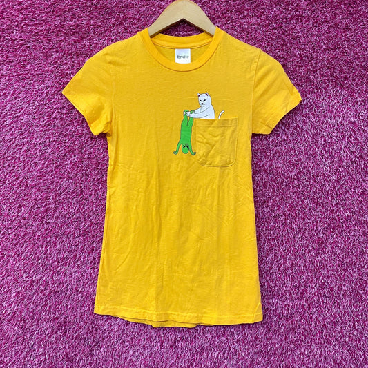 RIPNDIP Lord Nermal Break Yo Self Alien Yellow T-Shirt Extra Small