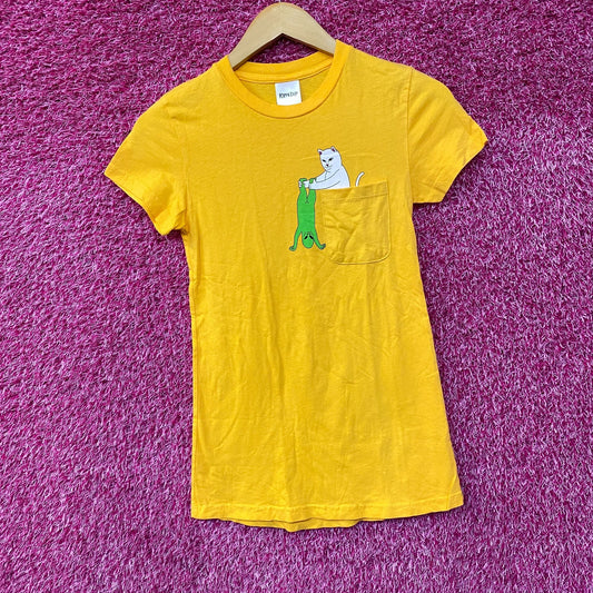 RIPNDIP Lord Nermal Break Yo Self Alien Yellow T-Shirt Extra Small