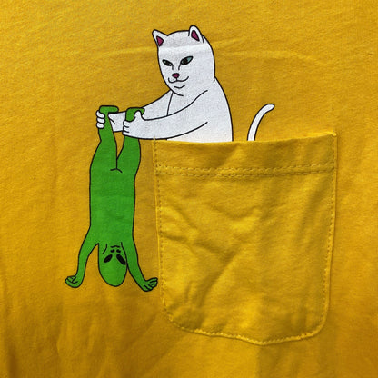 RIPNDIP Lord Nermal Break Yo Self Alien Yellow T-Shirt Extra Small