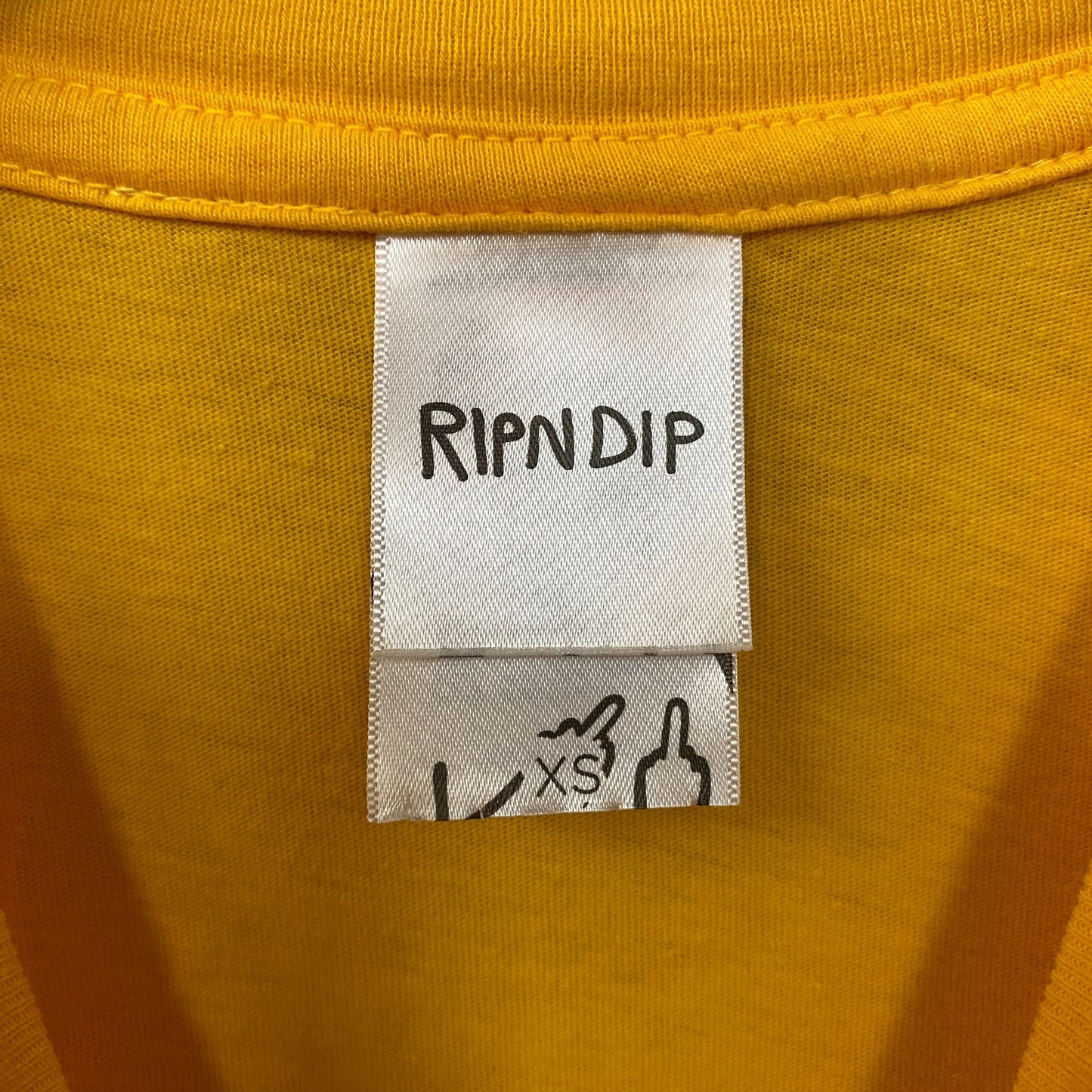 RIPNDIP Lord Nermal Break Yo Self Alien Yellow T-Shirt Extra Small