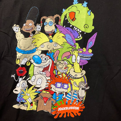 Nickelodeon 90's Cartoons Pile Up Cartoon Characters Group Shot Graphic Tee Large