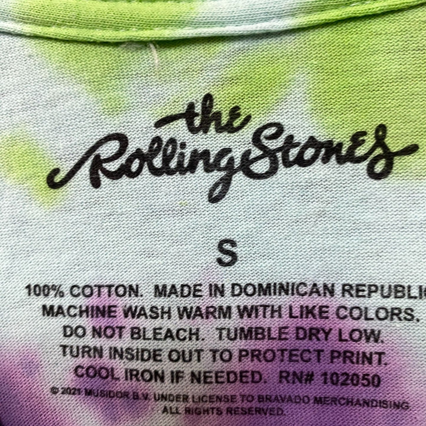 The Rolling Stones Hot Lips Art Tshirt Tie Dye tshirt size Small